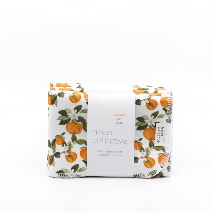 Freon Collective - Wholesale Wash cloth - Organic Cotton Face Cloth - Clementine3