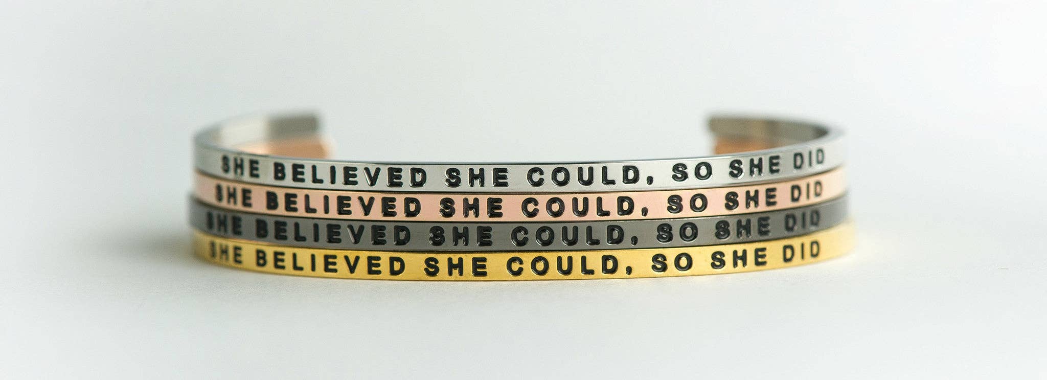 MantraBand - Wholesale Cuff Bracelet - She Believed She Could - inspirational MantraBand® bracelet12