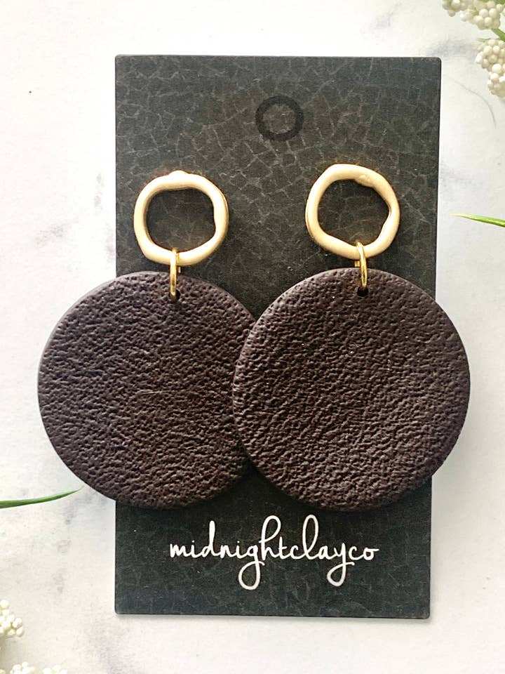 Bruna örhängen, smycken i jordtoner, boho, chic, bohemisk för wholesale av midnightclayco