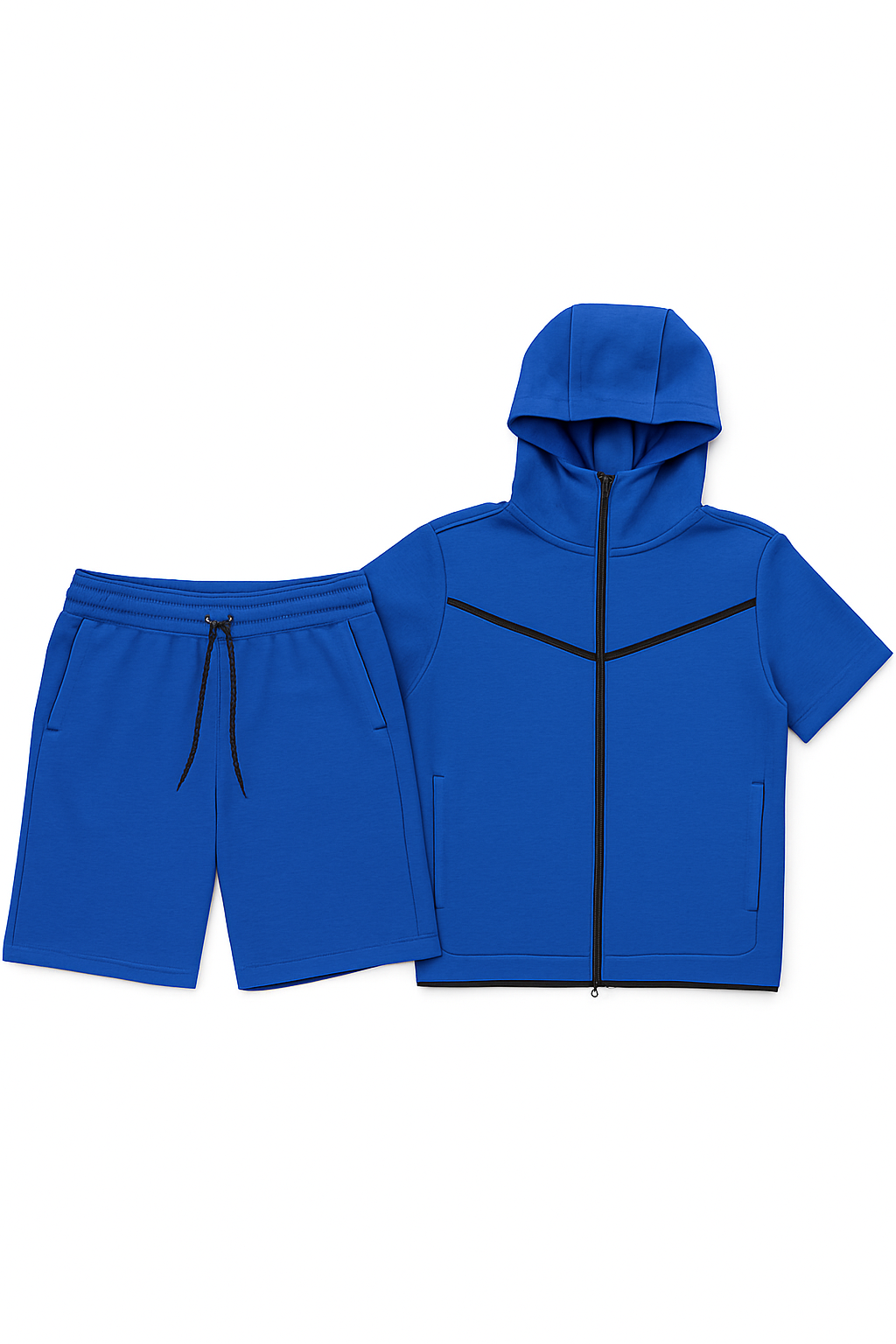 Amorica NYC - Wholesale Activewear Set - Men's - Men’s TechFlex Hooded Zip-Up Short Set2