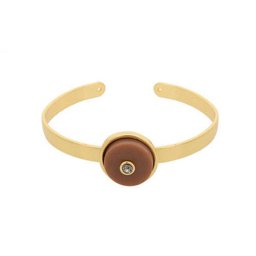 Resin button cuff bracelet for wholesale by Morana