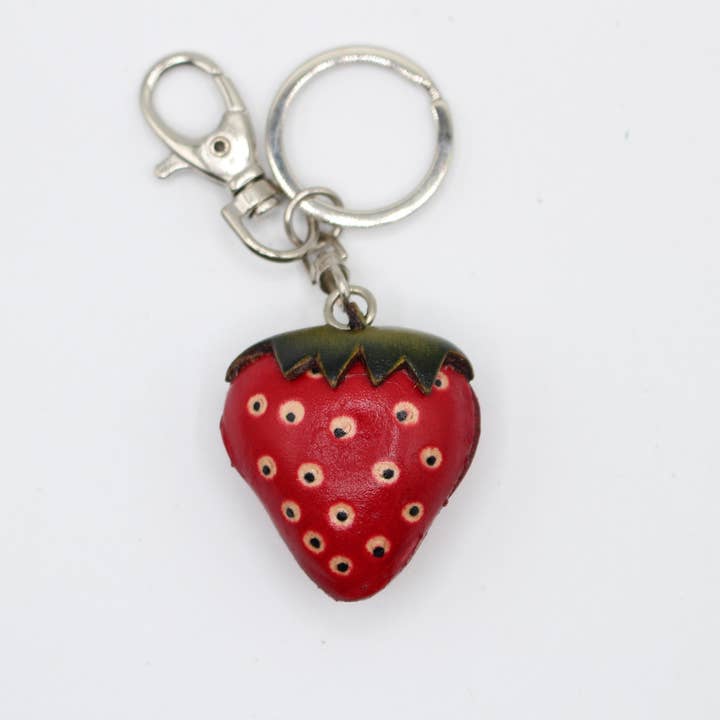 Sunflower Handmade leather inc - Wholesale Keychain - Women's - leather strawberry key chain purse charm