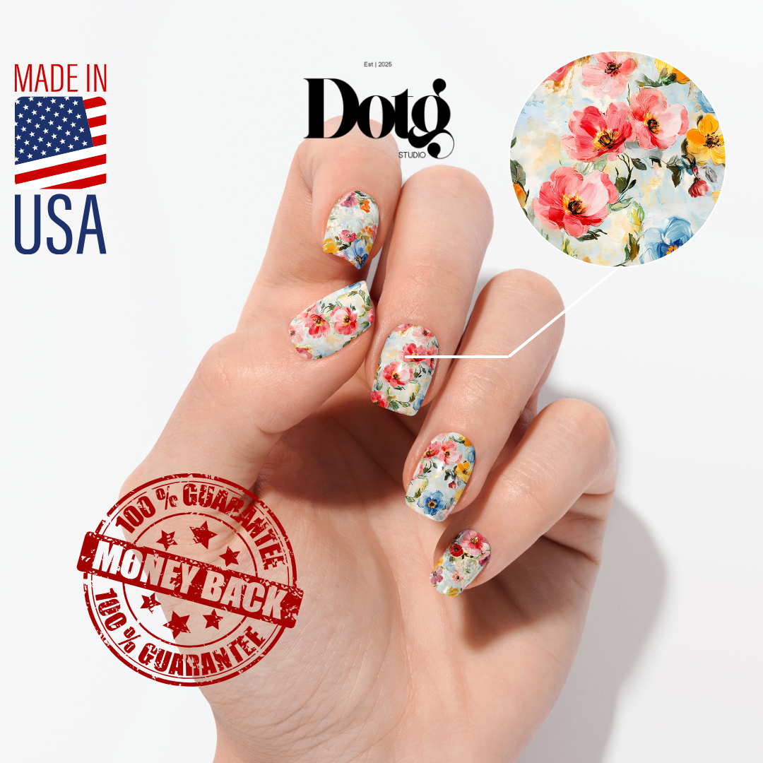 Design on The Go Studio – wholesale Nail art/decal – Blooming Garden Nail Wraps DIY Manicure & Pedicure Stickers3