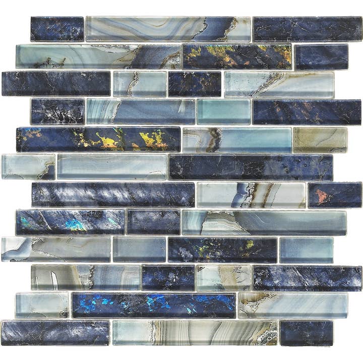 Thomas Avenue Ceramics - Wholesale Wall Tile - 12"x12" Random Linear Glass Mosaic Tile