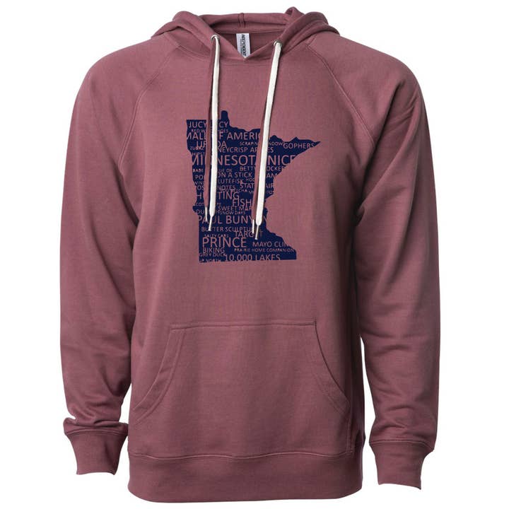 Chandail à capuchon léger Minnesota Everything pour la vente par Minnesota Awesome