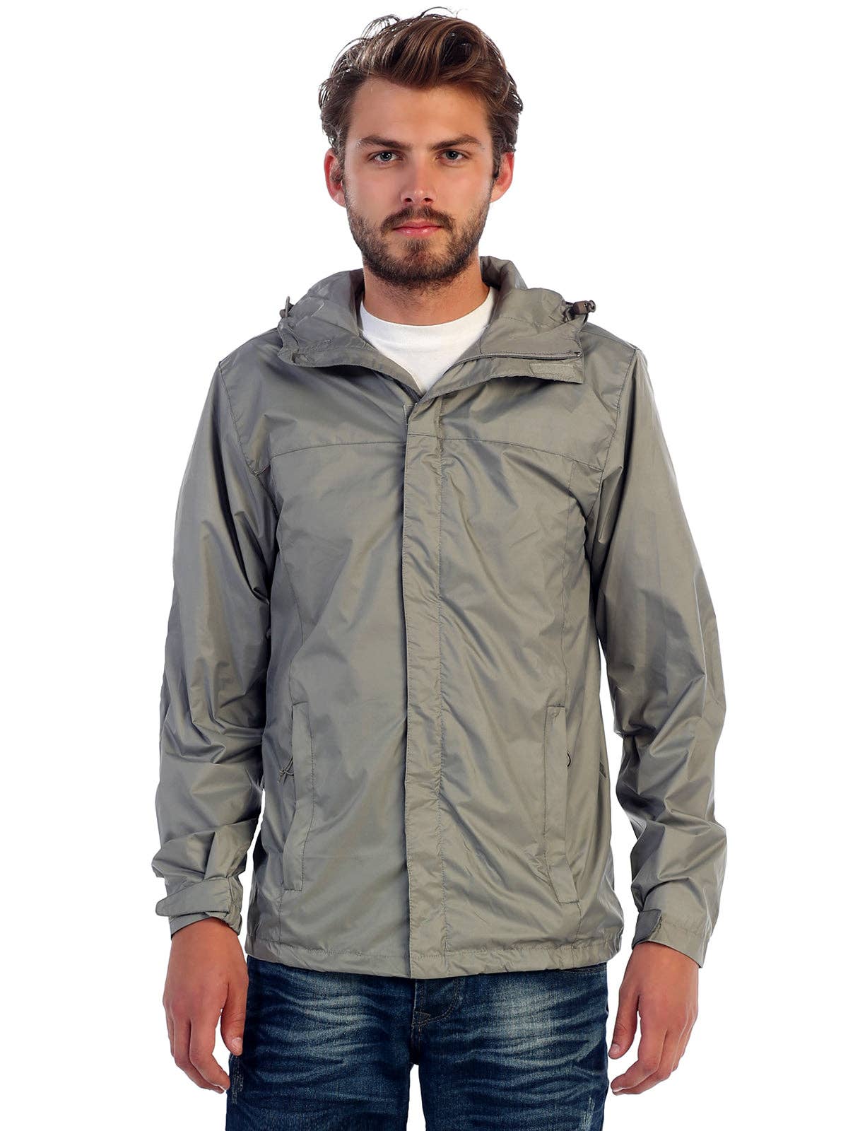 b-one inc - Venta al por mayor Chaqueta - Hombre - Chaqueta impermeable para hombre con capucha y cierre completo GBJA9450