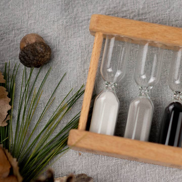 Little Woods Herbal - Wholesale Timer - Wooden Sand Tea Timer 2min 3min 5min