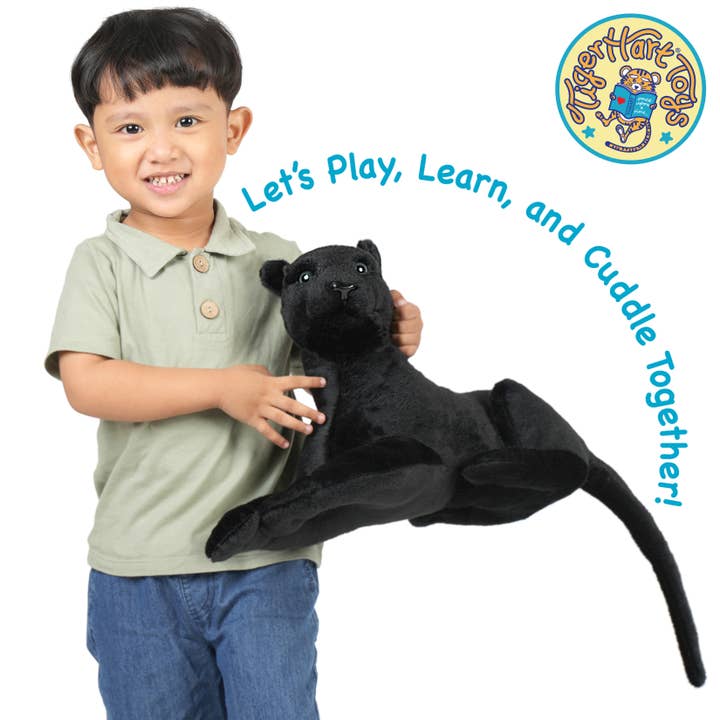 VIAHART Toy Co. - Wholesale Stuffed/Plush Toy - Kids & Baby - Sid The Panther - Squeeze Me! | 17 Inch Stuffed Animal Plush