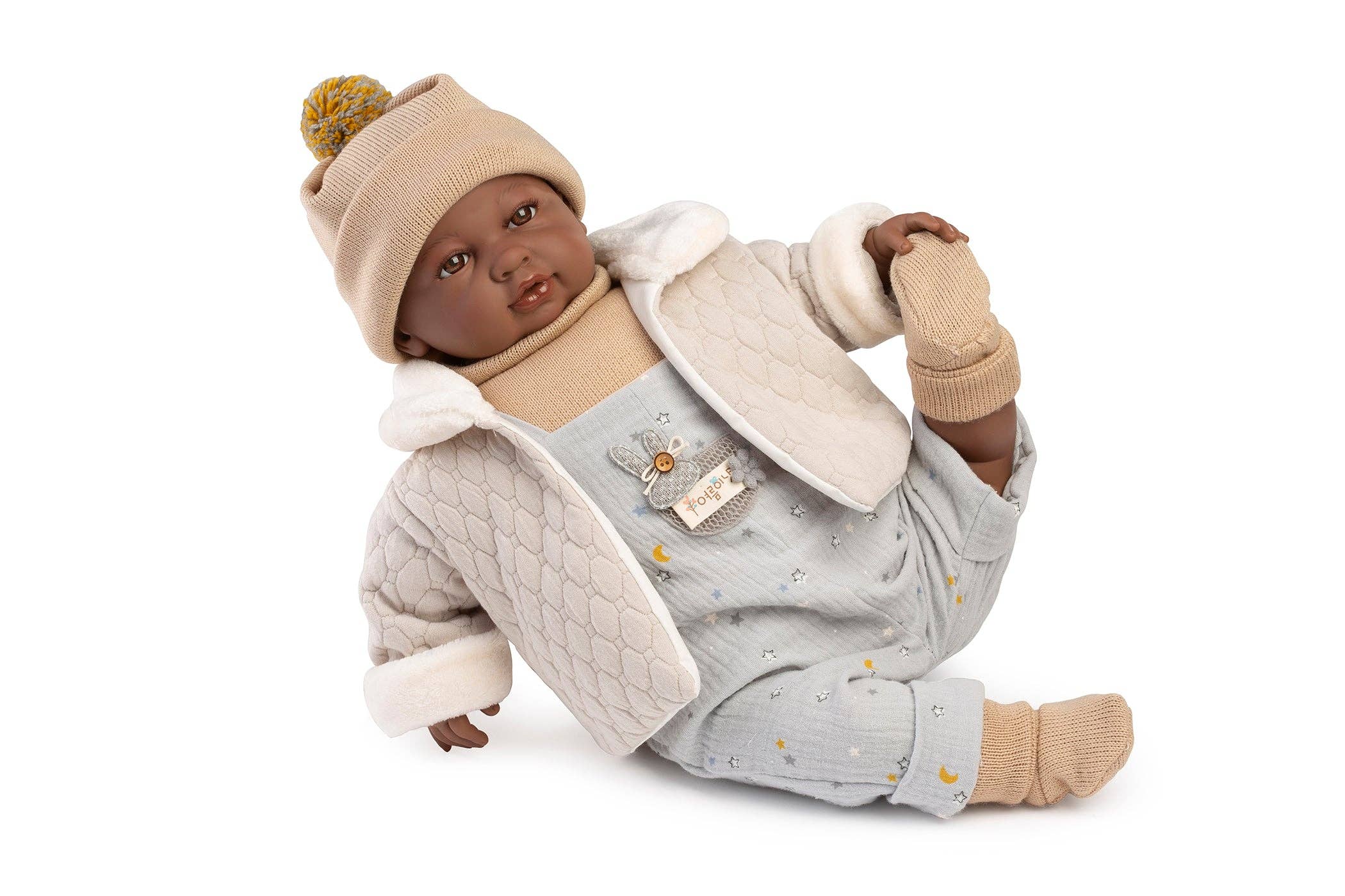 Raúl Arias Bernabeu - Wholesale Doll - Kids - Saoro mulatto brown jacket, 50 cm1