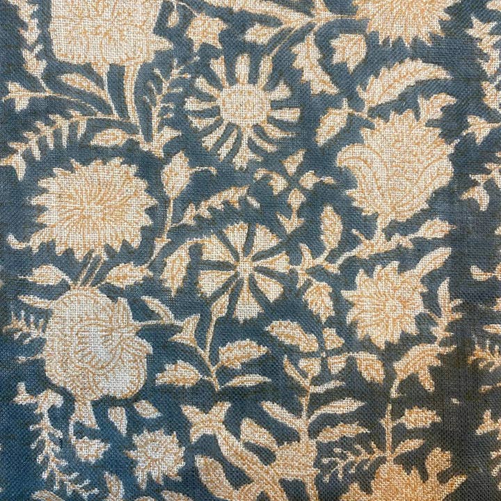 Thread To Form - Wholesale Fabric - Bradley Hand Block Printed Linen Upholstery Fabric8