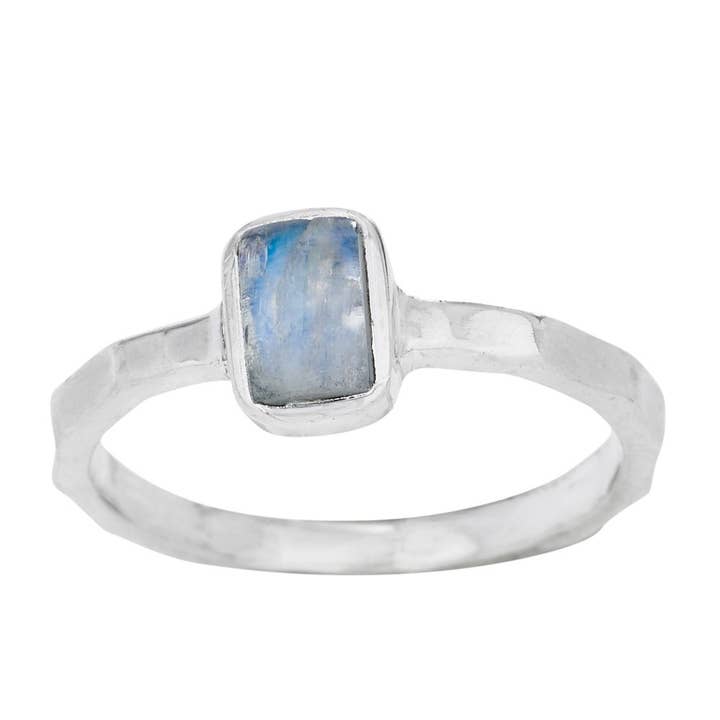Tiger Mountain Jewelry - Wholesale Single Stone/Solitaire Ring - Mirror Mirror Rainbow Moonstone Ring