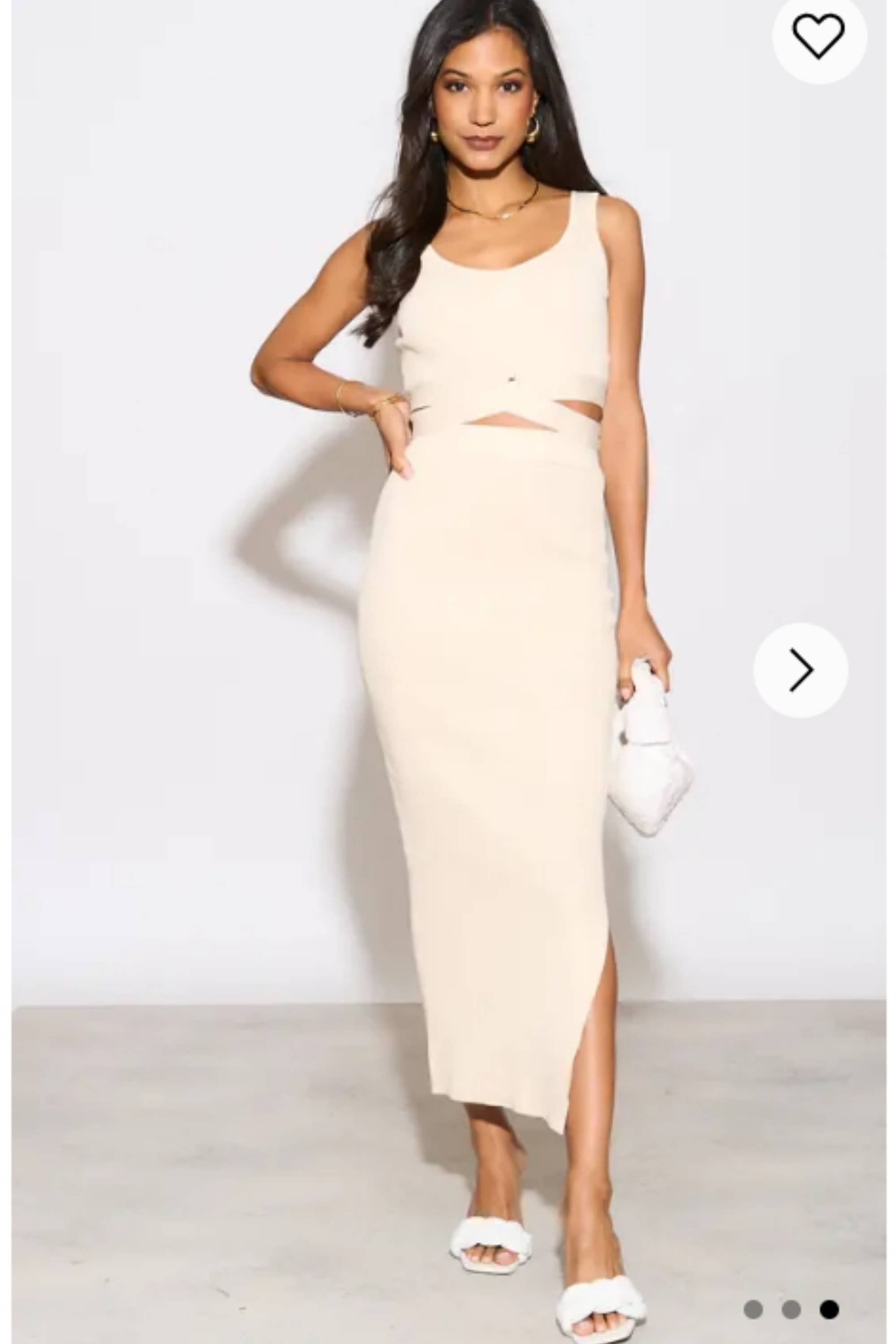 CY FASHION. LONDON - Vente Ensemble haut et jupe - Femme - Débardeur moulant en maille, haut à nouer et jupe midi2