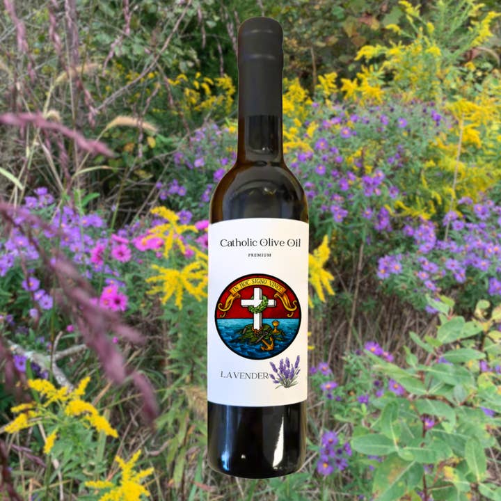 In Hoc Signo Vinces Lavender White Balsamic for wholesale by Catholic Olive OIl