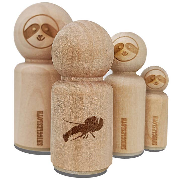 Sniggle Sloth - Wholesale Rubber/Decorative Stamp - Lobster Solid Rubber Stamp for Stamping Crafting Planners