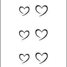 encredelicate - Wholesale Temporary Tattoo - minimalist black heart temporary tattoo (set of 6)2
