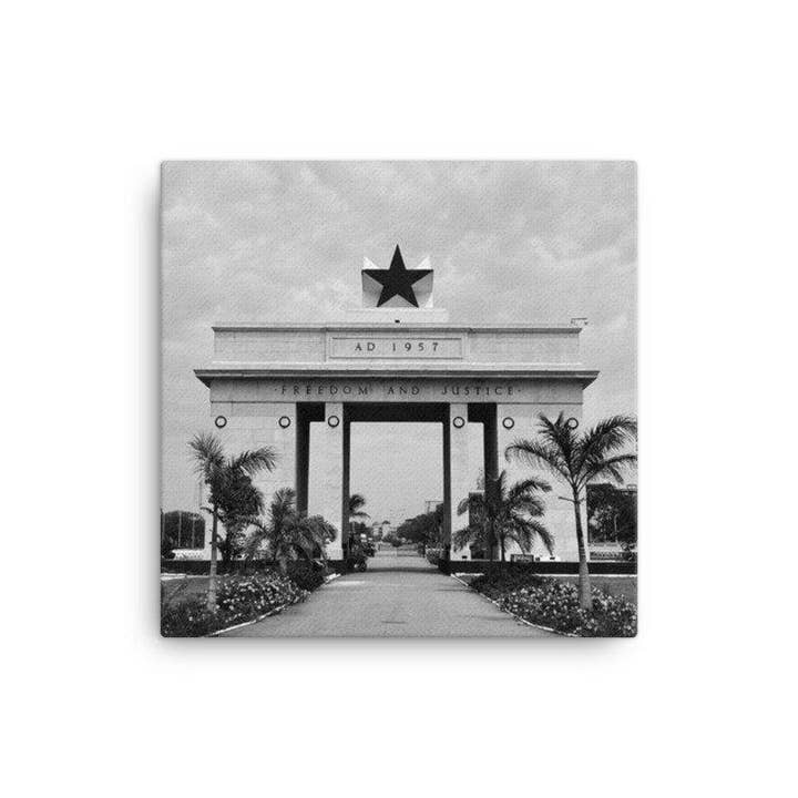 Photo Print Canvas - "Nkrumah's Legacy, Mono" | Wall Art for wholesale by The Copper Fruit