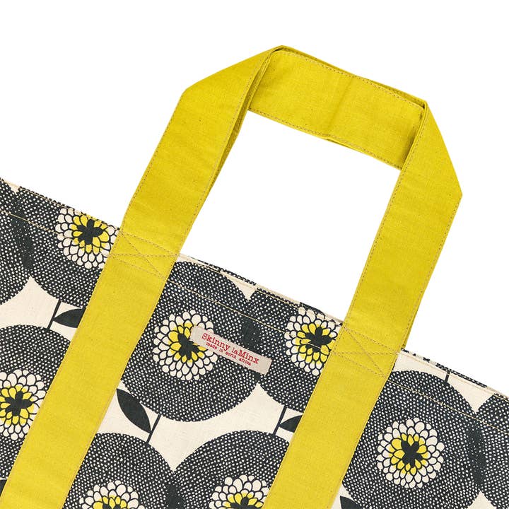 Skinny laMinx - Wholesale Tote Bag - Unisex - Alexander Sack Unisex Tote Bag - Flower Fields Penny Black
