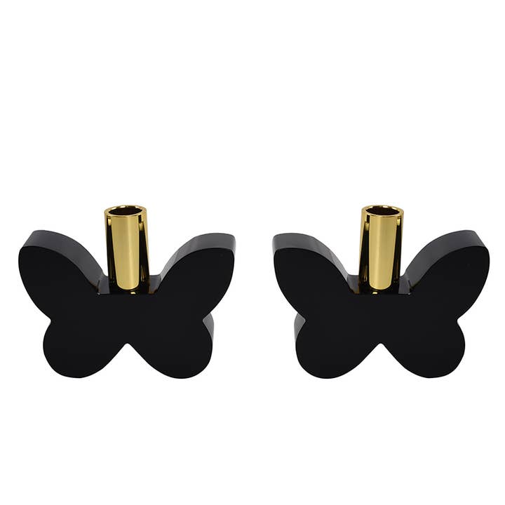 Lainy Home – wholesale Candle holder – Pair of 3” Butterfly Candleholders4
