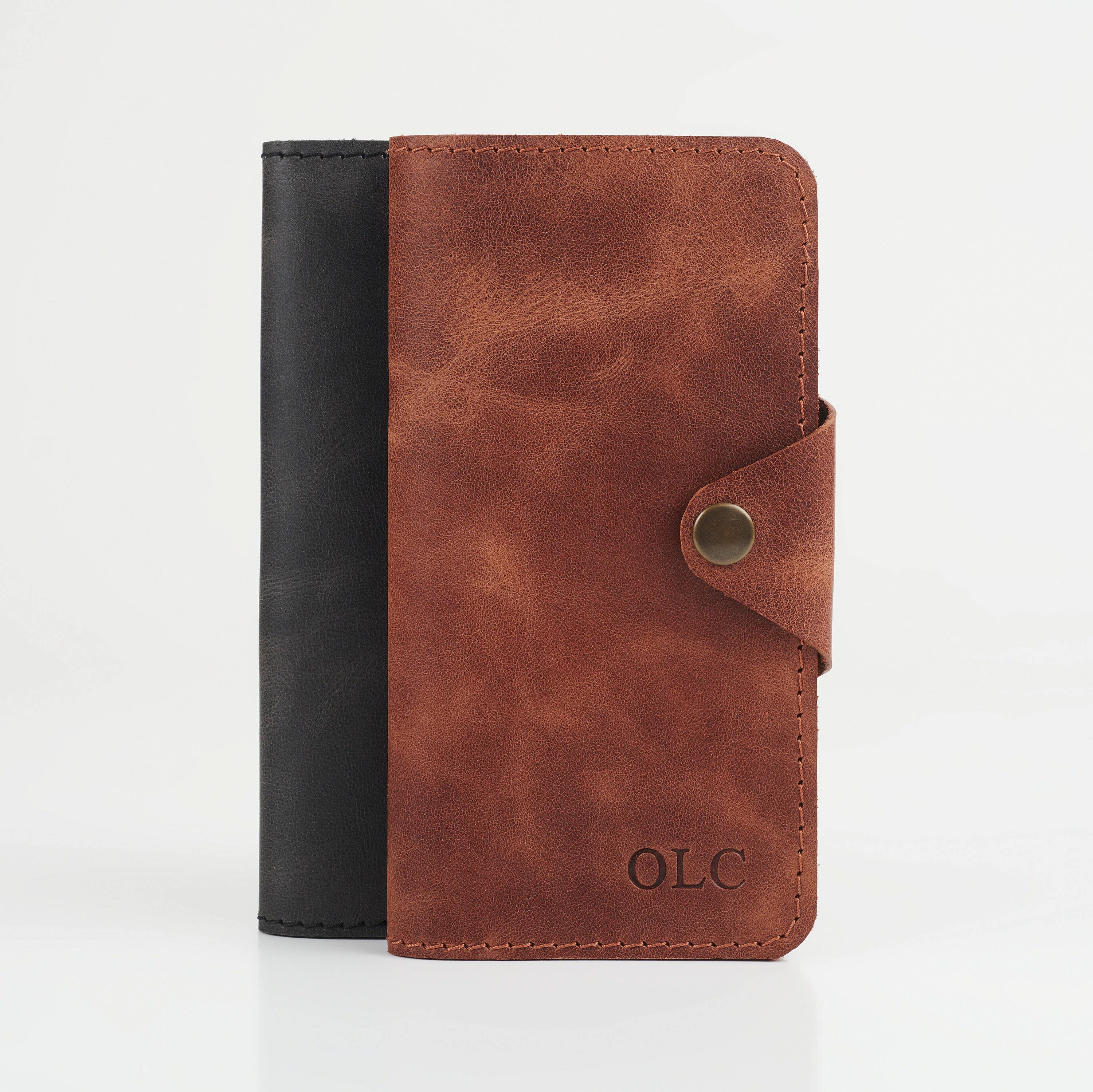 Derio Leather - Wholesale Wallet - Unisex - Personalized Leather Checkbook Cover, Customized Checkbook3