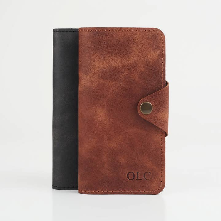 Derio Leather - Wholesale Wallet - Unisex - Personalized Leather Checkbook Cover, Customized Checkbook3