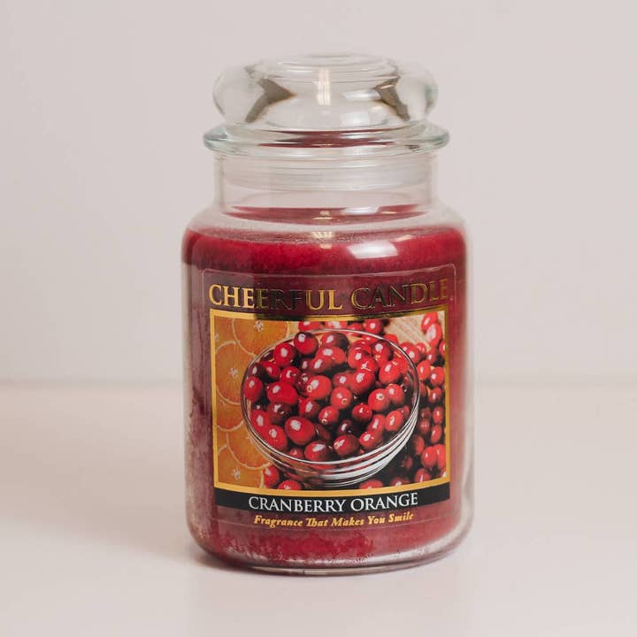 Cheerful Candle (24oz.) – Cranberry Orange for wholesale by Cheerful Candle