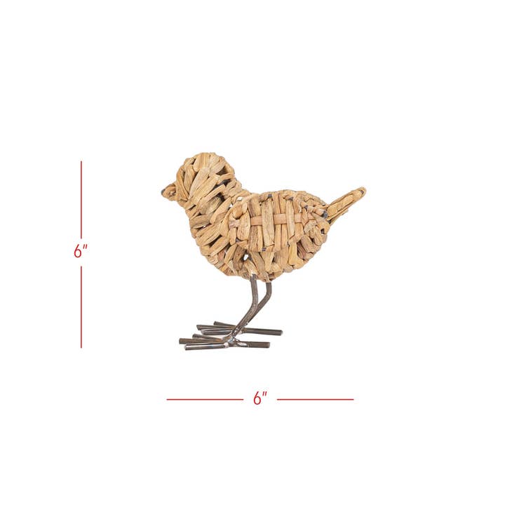Foreside Home & Garden - Wholesale Decorative Figurine - Nami Coastal Bird Decorative Figure Seagrass & Metal