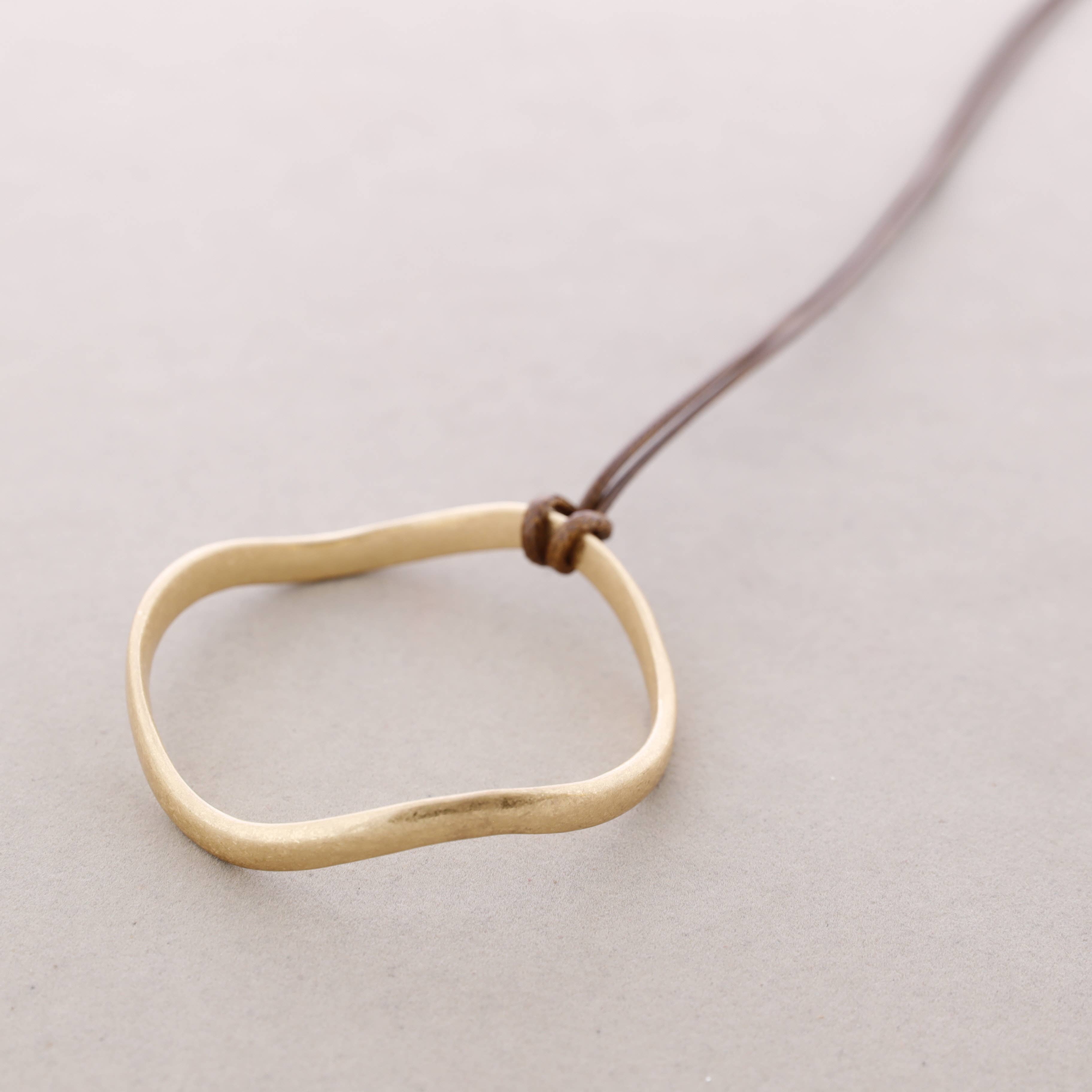 Sonata - Wholesale Snap Jewelry - Long Pendant Ring Metal Necklace10