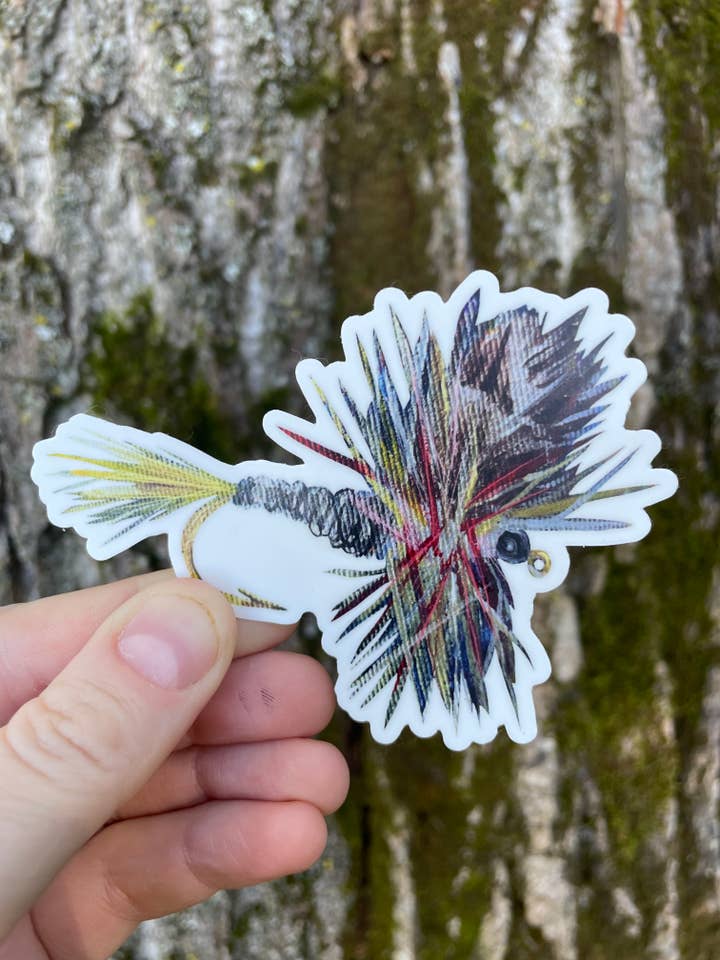 Fly Fishing Sticker for wholesale by Willough Designs