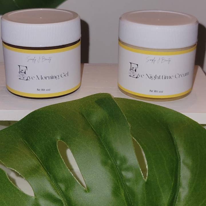 Tidig morgon Eye Gel & nattetid ögonkräm för wholesale av Simply J Beauty INC.