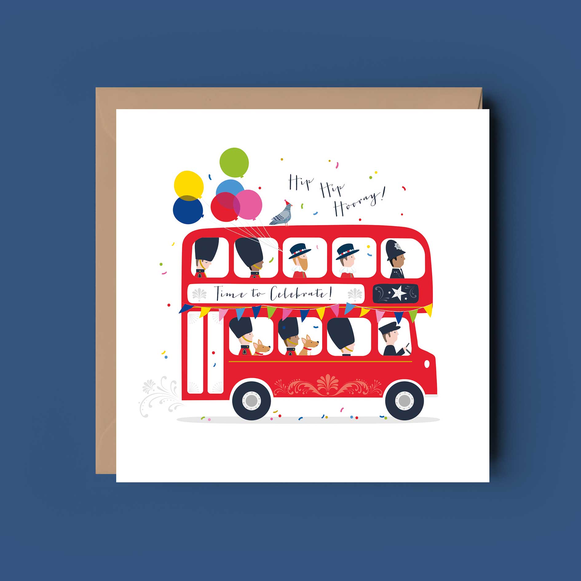 Klara Hawkins - Wholesale Birthday Card - Congratulations Bus | Celebration London Card | Red Bus Card2