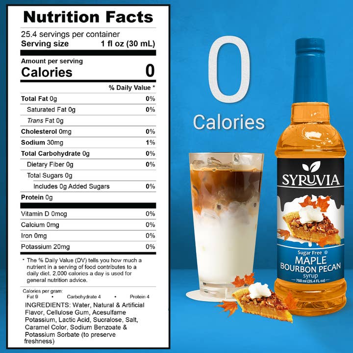 Syruvia - Wholesale Flavored Syrup - Sugar-Free Maple Bourbon Pecan Syrup2
