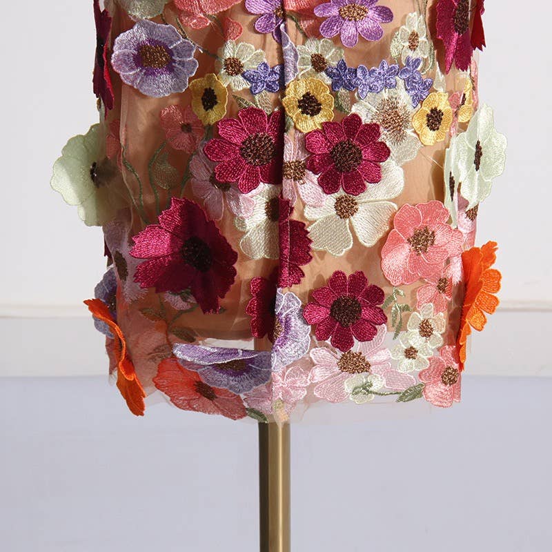 Productseeker - Venta al por mayor Vestido - Mujer - Vestido tubo ajustado con bordado floral20