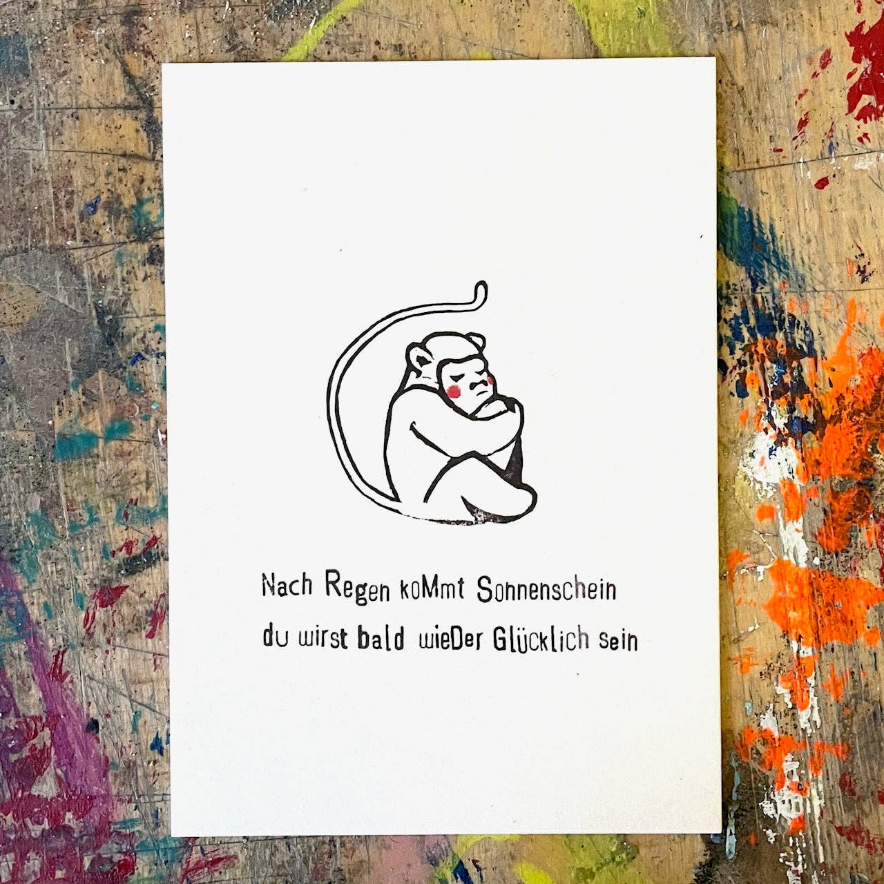 kuki – wholesale Vykort – "efter regn kommer solsken... " kuki vykort 10-pack4