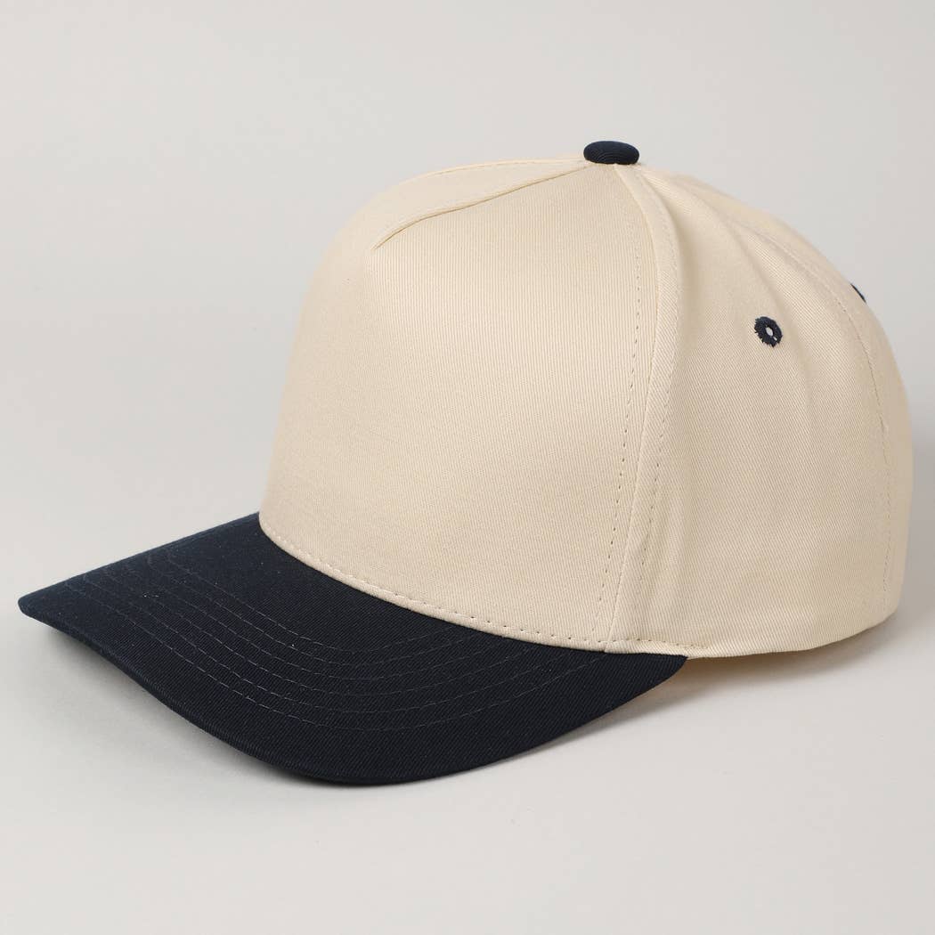 Fashion City - Wholesale Baseball Cap - Unisex - Plain Two-Tone Canvas Cotton Trucker Hat42