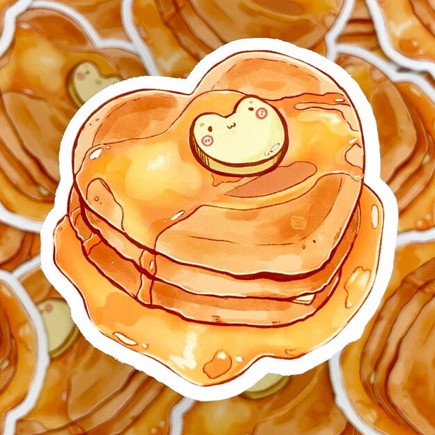 Pancake Frog Sticker | Cute Kawaii Sweets | Frog Sticker | for wholesale by BubblesArtCraft