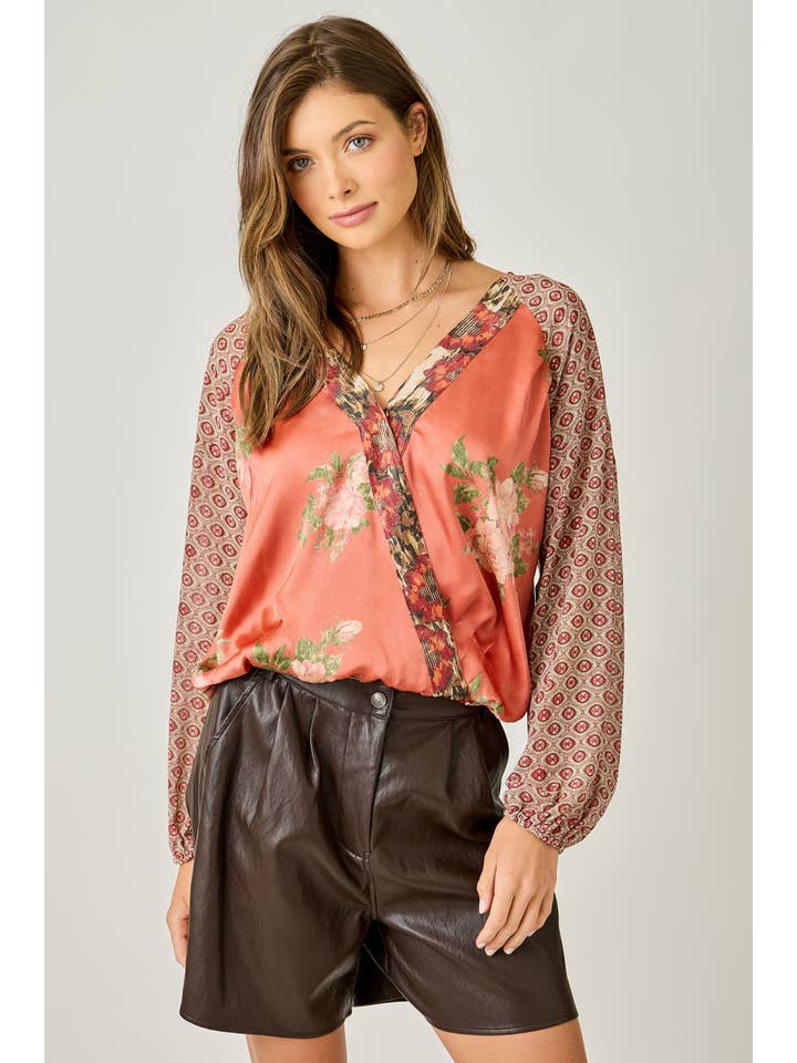 Mystree - Wholesale Blouse - Women's - 61318 Mixed Print Blouse6