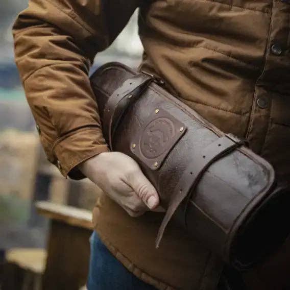 Ginza Steel - Wholesale Knife Storage - WITLOFT - Handmade leather Knife Role ( 5 Compartments)4