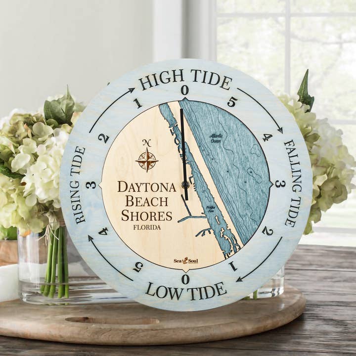 Sea & Soul Nautical Chart Art - Wholesale Wall Clock - Florida East Coast Nautical Chart Tide Clock-Many Locations47
