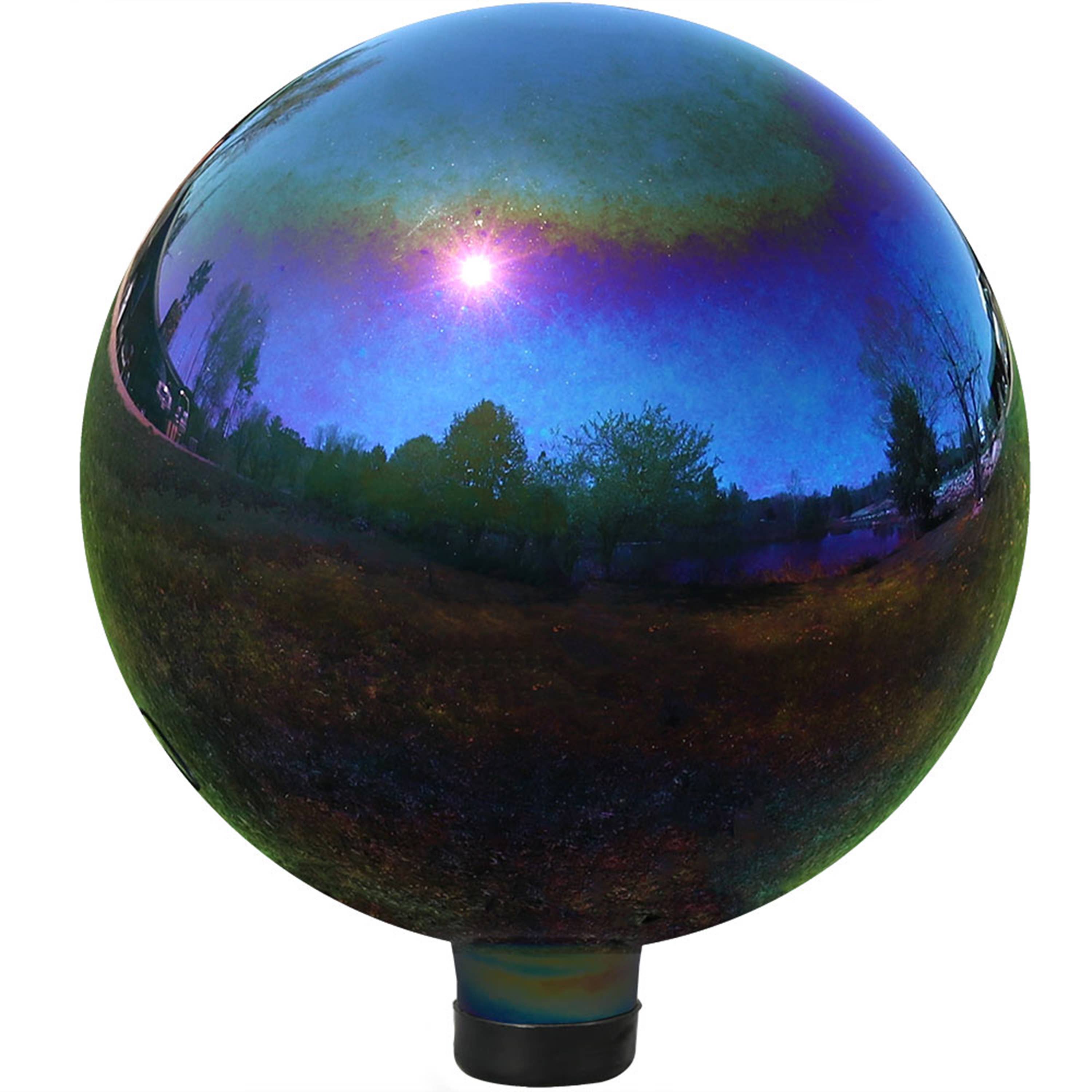 Sunnydaze Decor - Wholesale Outdoor Ornament/Decor - Mirrored Glass Gazing Globe - 10 in - Rainbow1