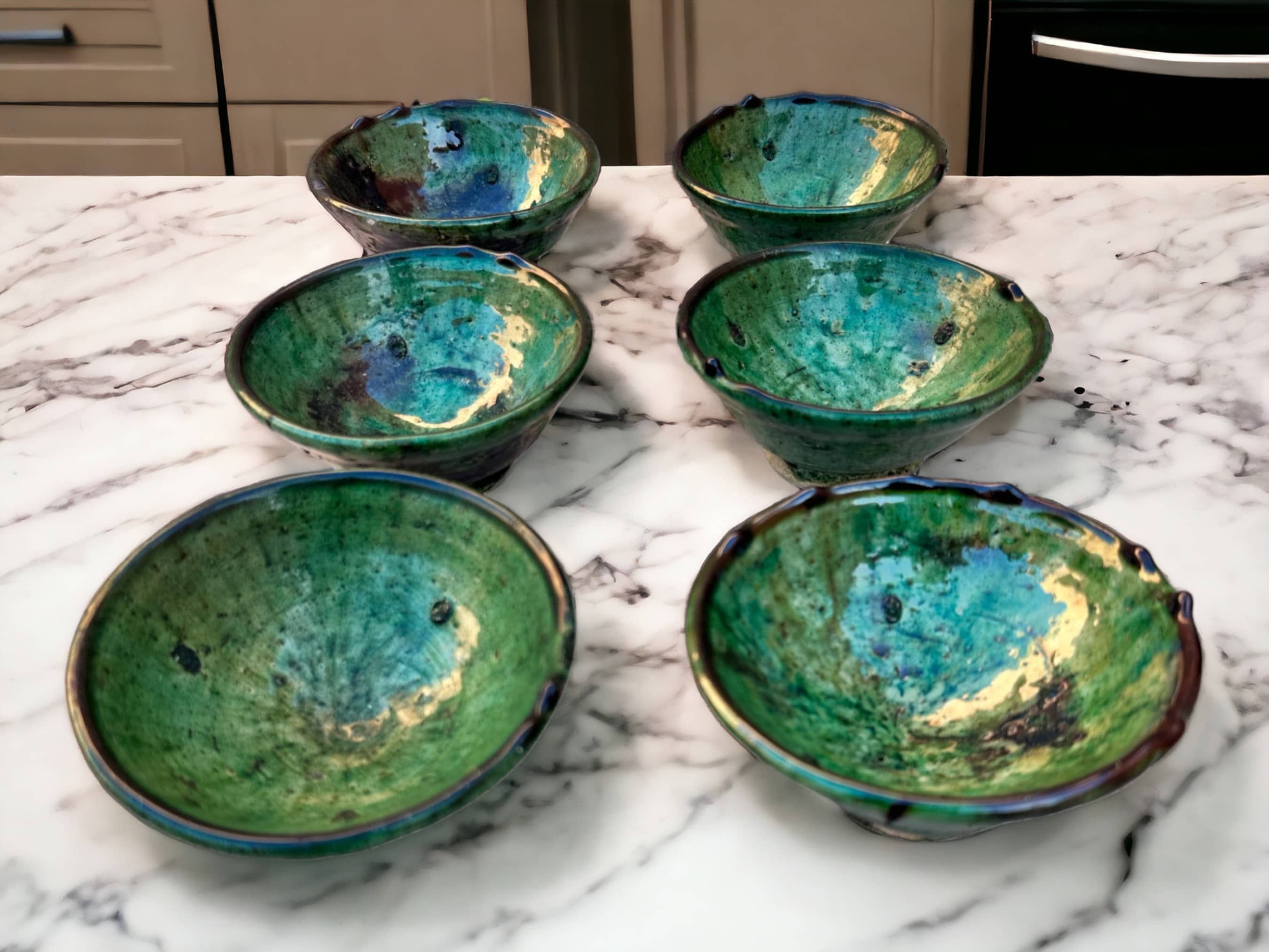 Moroccantastics - Wholesale Bowl - Handmade Bowls, Tamegroute Bowls Green Glazed Pottery5