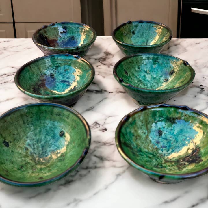 Moroccantastics - Wholesale Bowl - Handmade Bowls, Tamegroute Bowls Green Glazed Pottery5