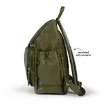 OiOi - Wholesale Diaper Bag - Baby - Signature Nappy Backpack - Olive Vegan Leather5