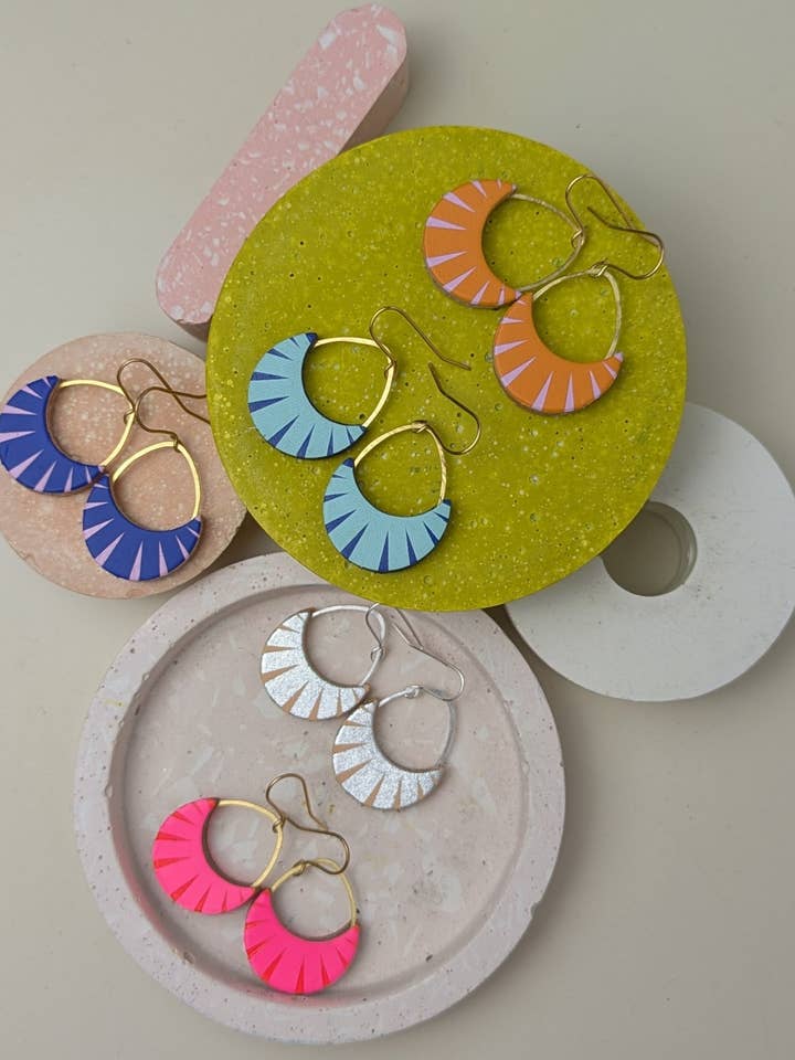 MINI MOON EARRINGS for wholesale by Kay Morgan