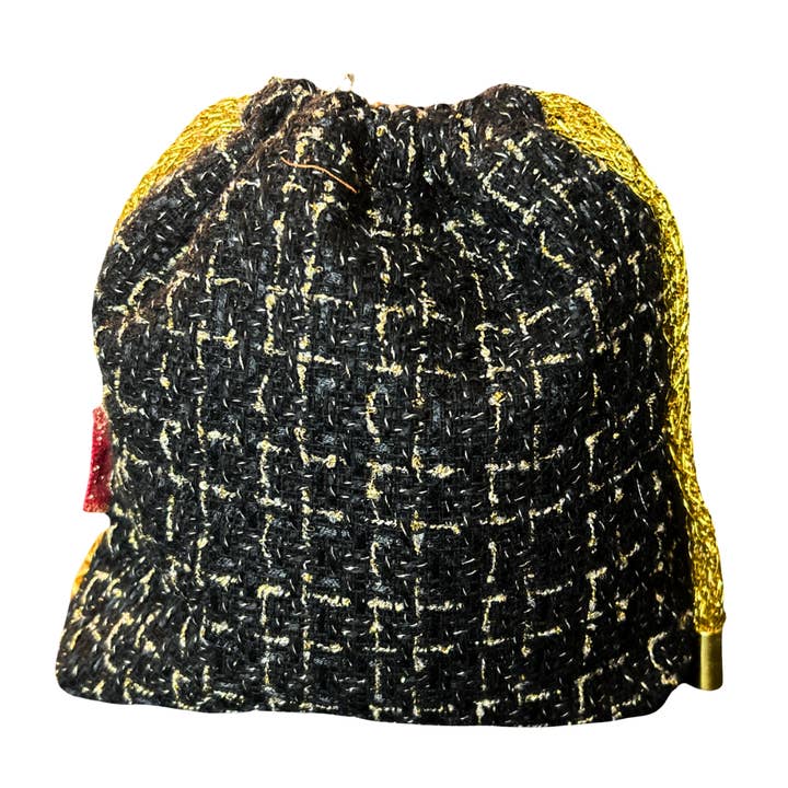 Vintage Luxe Up - Wholesale Crossbody bag – Women's - Chanel CC Logo Coins Noir Vintage Scarf Crossbody Bag3