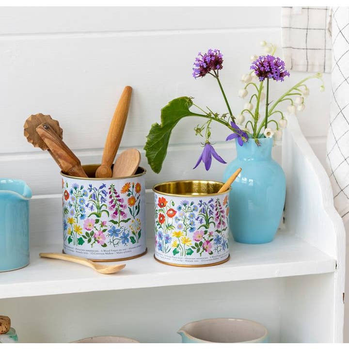 Bobangles - Wholesale Food Storage Container - Rex London Tin - Mini Storage (Set of 2) Tins Wild Flowers