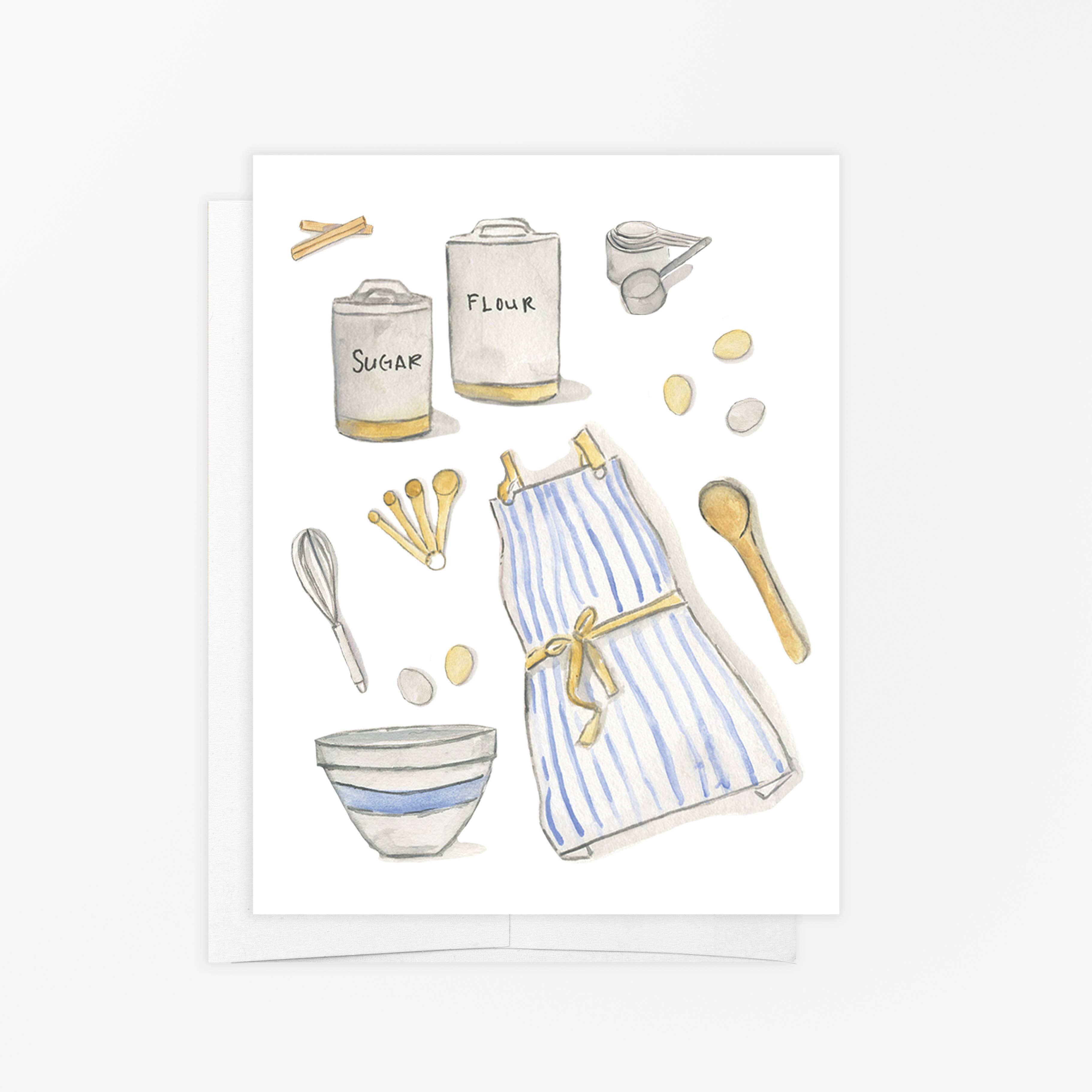 emmy+olly - Vente Carte de vœux classique - Carte de vœux - Carte de vœux aquarelle pâtisserie