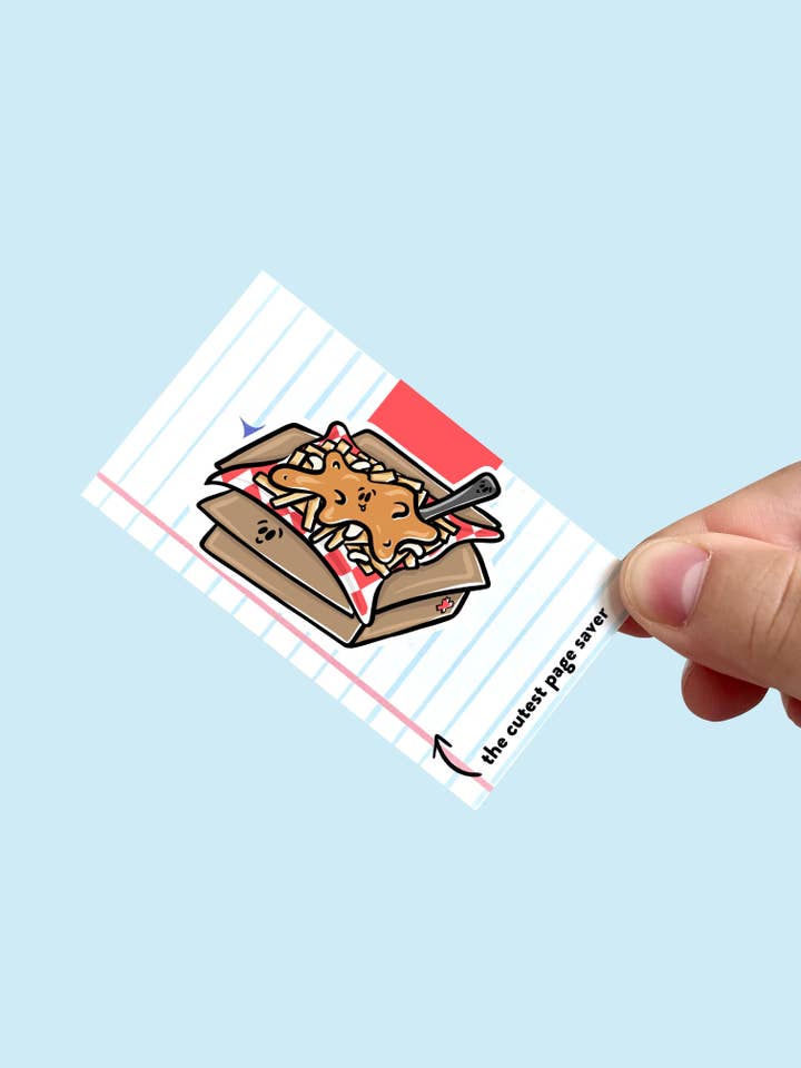 Poutine Magnetic Bookmark for wholesale by Millie Paper Co.