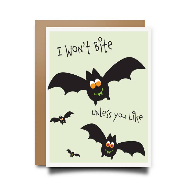 Halloween - Chauves-souris - « Je ne mords pas » pour la vente par SpillinInk