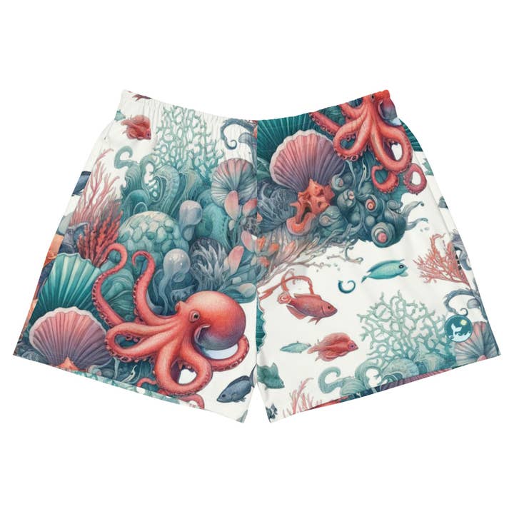 Octopus Reef Zwemshorts♻️ voor wholesale door The Dive Compass