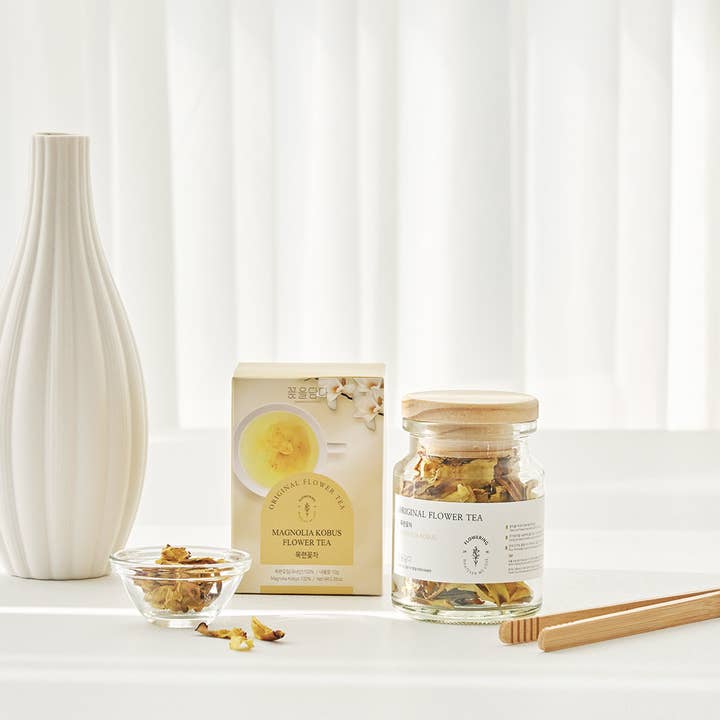 KKOKDAM Premium Flower Tea - Wholesale Loose Tea - Original Flower Tea 10g Glass Jar - 8 Variations